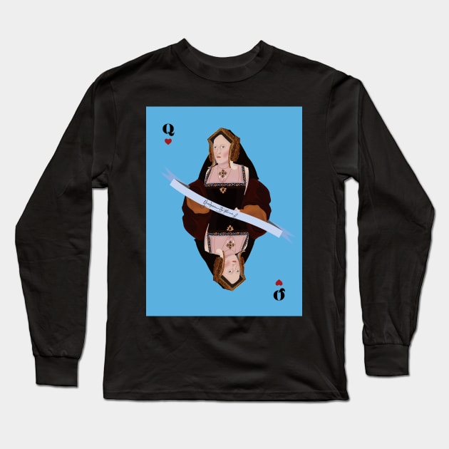 Catherine of Aragon card Long Sleeve T-Shirt by vixfx